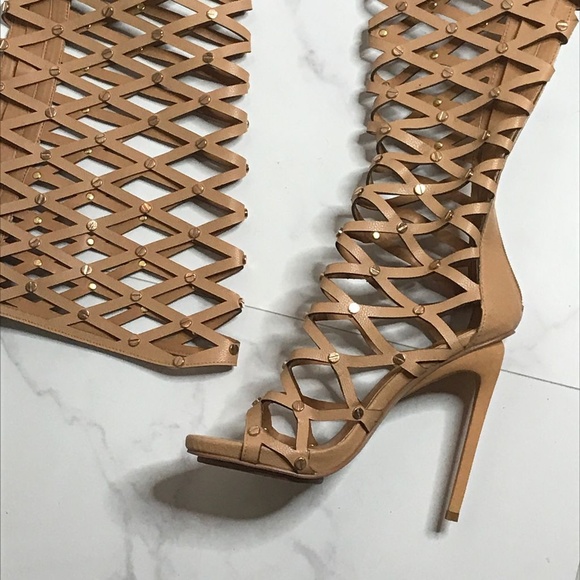 Privileged FIGHT FOR IT Tan Gladiator Thigh Boots - Picture 10 of 10